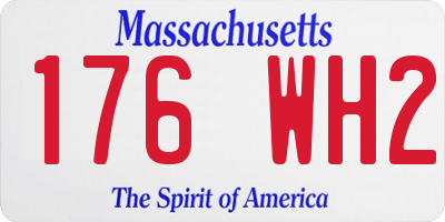 MA license plate 176WH2
