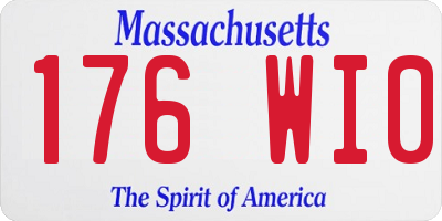 MA license plate 176WI0