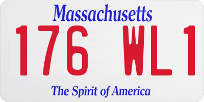 MA license plate 176WL1