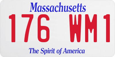 MA license plate 176WM1