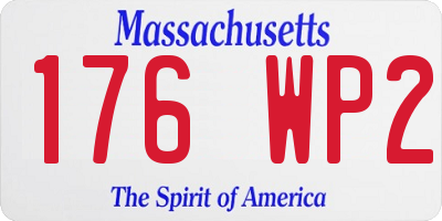 MA license plate 176WP2