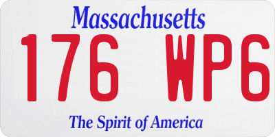 MA license plate 176WP6