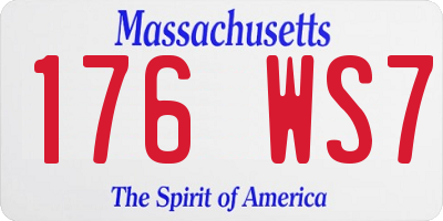 MA license plate 176WS7
