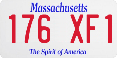 MA license plate 176XF1