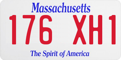 MA license plate 176XH1