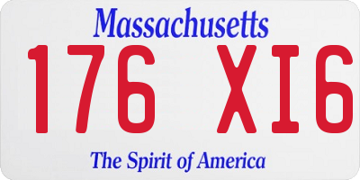 MA license plate 176XI6