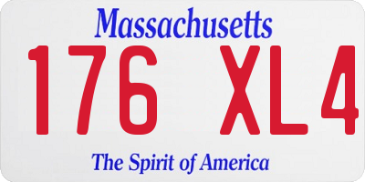 MA license plate 176XL4