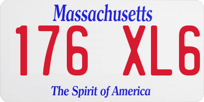 MA license plate 176XL6