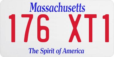 MA license plate 176XT1