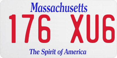MA license plate 176XU6