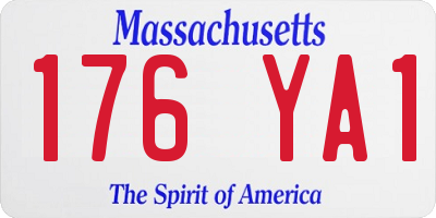 MA license plate 176YA1
