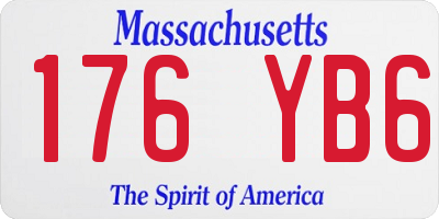 MA license plate 176YB6