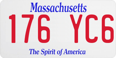 MA license plate 176YC6