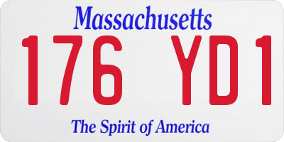 MA license plate 176YD1
