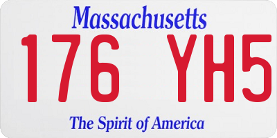MA license plate 176YH5