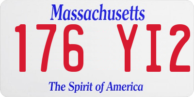 MA license plate 176YI2