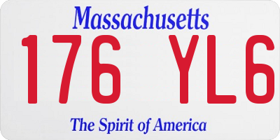 MA license plate 176YL6