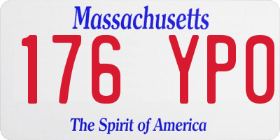 MA license plate 176YP0