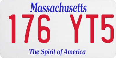 MA license plate 176YT5