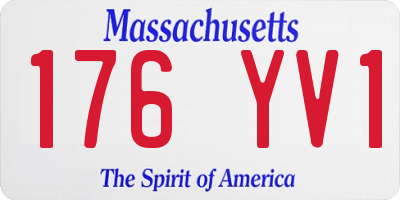 MA license plate 176YV1