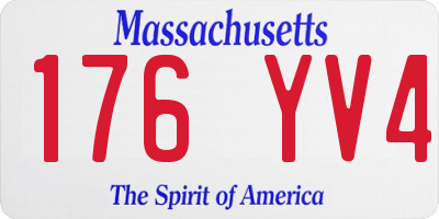 MA license plate 176YV4