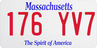 MA license plate 176YV7