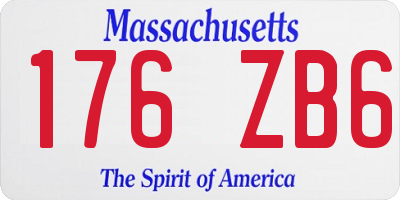 MA license plate 176ZB6
