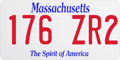 MA license plate 176ZR2