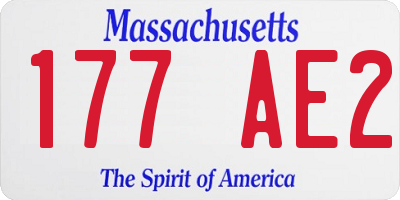 MA license plate 177AE2