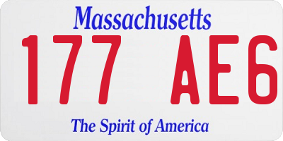 MA license plate 177AE6