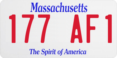 MA license plate 177AF1
