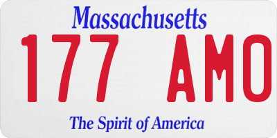 MA license plate 177AM0
