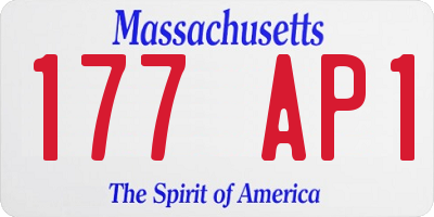 MA license plate 177AP1