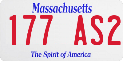 MA license plate 177AS2