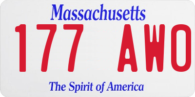 MA license plate 177AW0