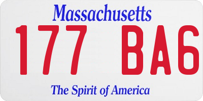 MA license plate 177BA6