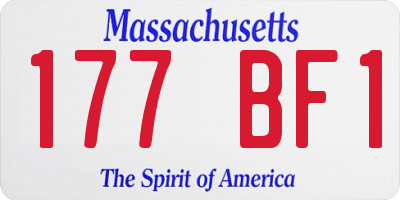 MA license plate 177BF1