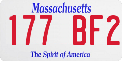 MA license plate 177BF2