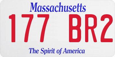 MA license plate 177BR2