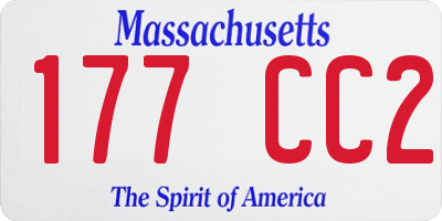 MA license plate 177CC2