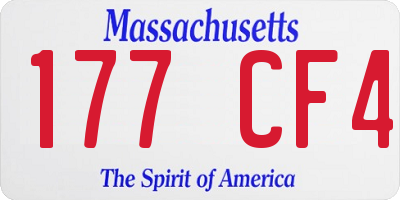 MA license plate 177CF4