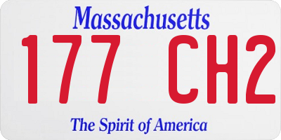 MA license plate 177CH2