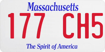 MA license plate 177CH5