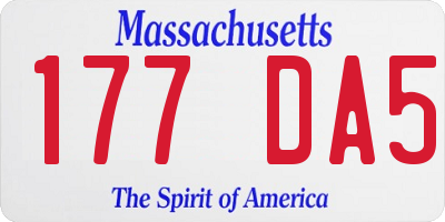 MA license plate 177DA5