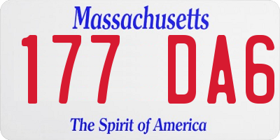 MA license plate 177DA6