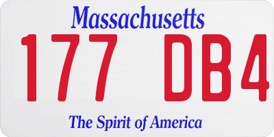MA license plate 177DB4