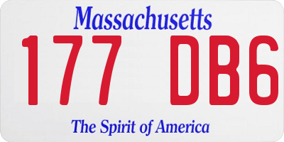 MA license plate 177DB6