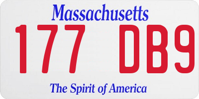 MA license plate 177DB9