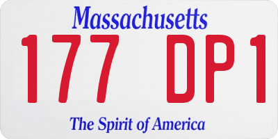 MA license plate 177DP1