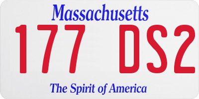 MA license plate 177DS2